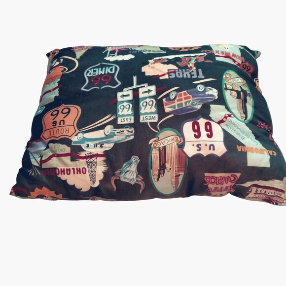 Route 66 Vintage Map Decorative Throw Pillow Camper Motorhome Travel Trailer - Picture 5 of 7